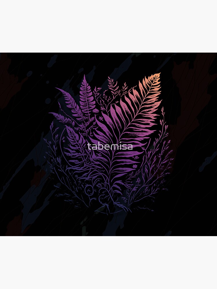 Magic Forest Fern Illustration Mouse Pad 3