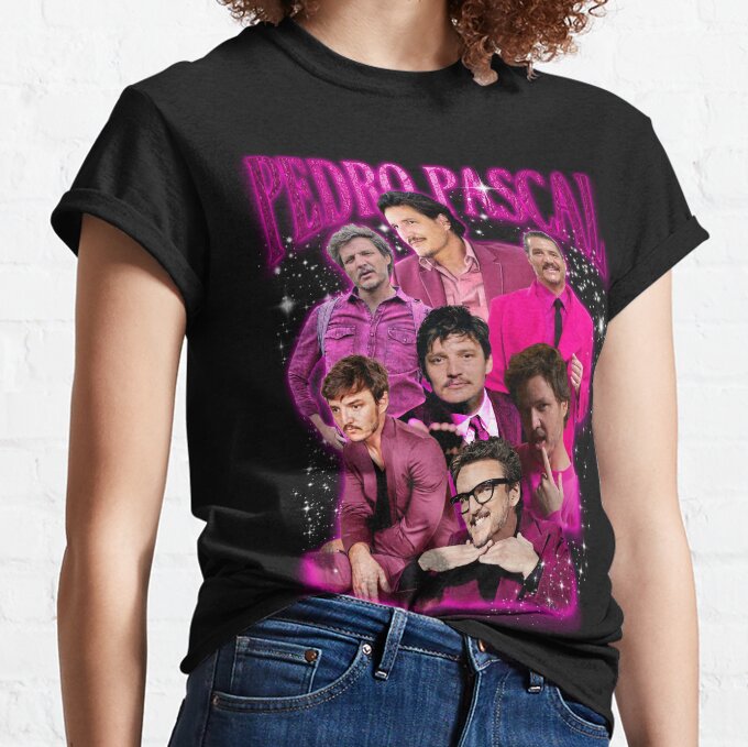 Pedro Pascal The Last of Us Pink T-Shirt 3