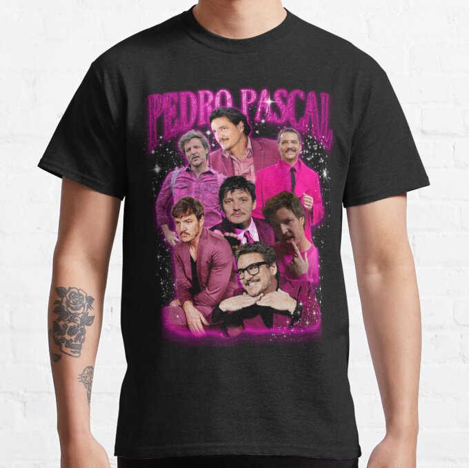 Pedro Pascal The Last of Us Pink T-Shirt 2