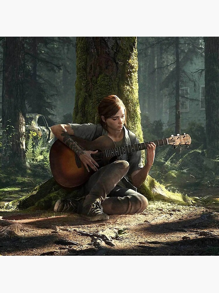 The Last of Us Ellie with Guitar Character Art Post-Apocalyptic Zombie Game Tapestry 2