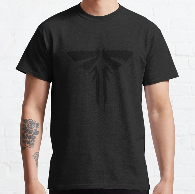 The Last of Us Fireflies Graffiti Black T-Shirt 2