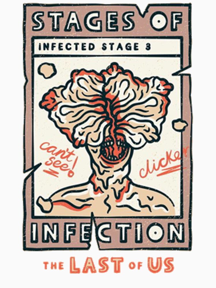 The Last of Us Infection Stages Clicker T-Shirt 4