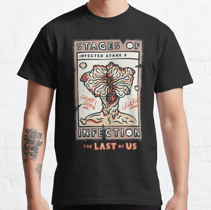 The Last of Us Infection Stages Clicker T-Shirt 2