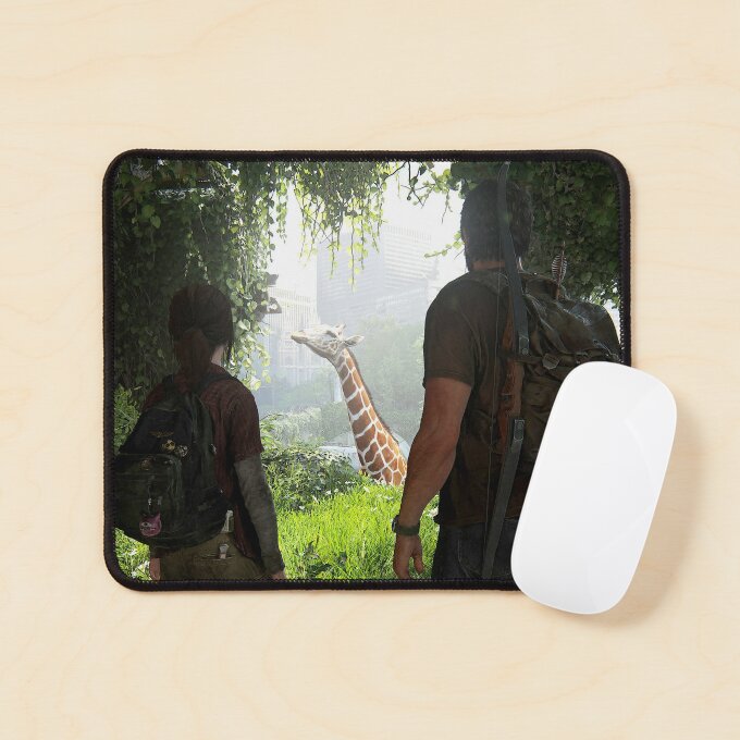 The Last of Us Joel and Ellie Giraffes Mouse Pad 1